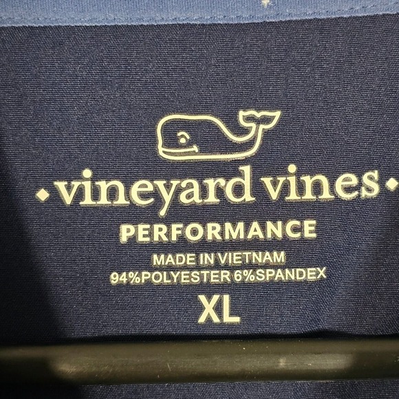 Vineyard Vines‎ Mens Shirt XL Green Sankaty Quarter-Zip Pullover Performance - Picture 5 of 13